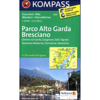 Turistické mapy - Parco Alto Garda, Bresciano - Kompass 694