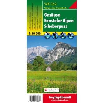 Turistické mapy - Gesäuse, Ennstaler Alpen, Schoberpass - Freytag & Berndt WK062
