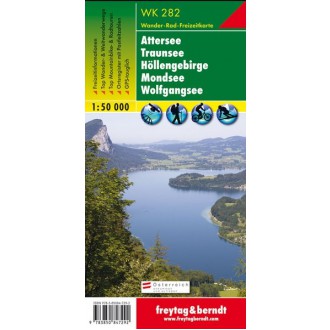 Turistické mapy - Attersse, Traunsee, Höllengebirge, Mondsee, Wolfgangsee - Freytag & Berndt WK282