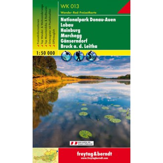 Turistické mapy - Nationalpark Donau-Auen, Lobau, Hainburg, Marchegg, Gänserndorf, Bruck a. d. Leitha - Freytag & Berndt WK013