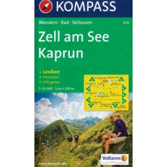 Turistické mapy - Zell am See, Kaprun - Kompass 030