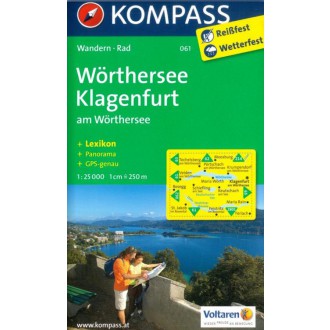 Turistické mapy - Wörthersee, Klagenfurt - Kompass 061
