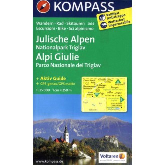 Turistické mapy - Julské Alpy, Národní park Triglav - Kompass 064