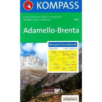 Turistické mapy - Adamello-Brenta národní park - Kompass 070
