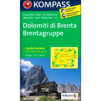 Turistické mapy - Dolomiti di Brenta, Brentagruppe - Kompass 073