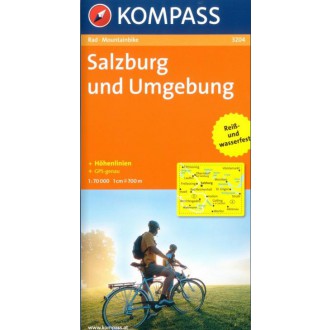 Turistické mapy - Cyklomapa Salzburg und Umgebung - Kompass 3204