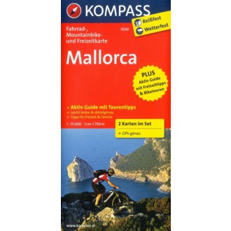 Turistické mapy - Cyklomapa Mallorca set 2 map - Kompass 3500