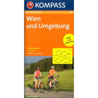 Turistické mapy - Cyklomapa Wien und Umgebung - Kompass 3201