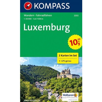 Turistické mapy - Lucembursko set 2 map - Kompass 2202