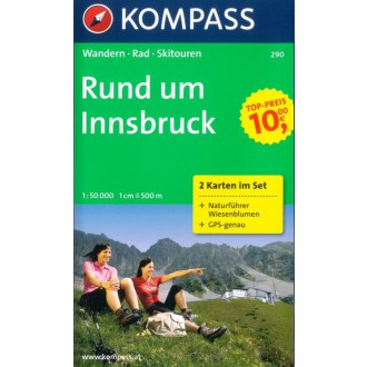 Turistické mapy - Rund um Innsbruck set 2 map - Kompass 290