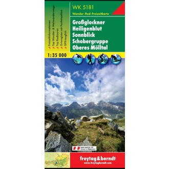 Turistické mapy - Großglockner, Heiligenblut, Sonnblick - Freytag & Berndt WK5181
