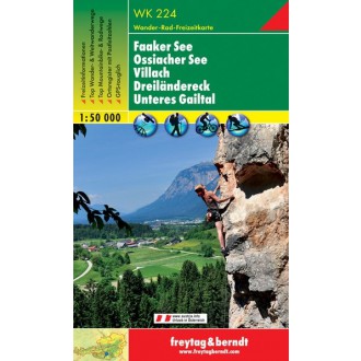 Turistické mapy - Faaker See, Ossiacher See, Villach, Dreilandereck, Unteres Gailtal - Freytag & Berndt WK224