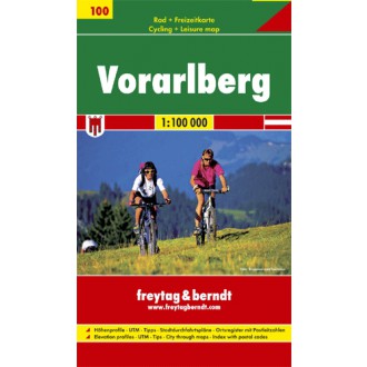 Turistické mapy - Cyklomapa Vorarlberg - Freytag & Berndt RK100