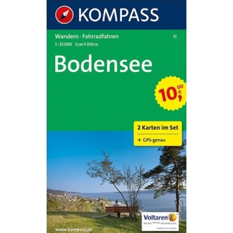 Turistické mapy - Bodensee set 2 map - Kompass 11