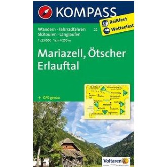 Turistické mapy - Mariazell, Ötscher, Erlauftal - Kompass 22
