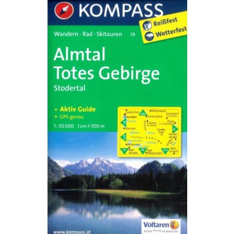 Turistické mapy - Almtal, Totes Gebirge - Kompass 19