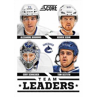 Řadové karty - Burrows Alexandre, Sedin Henrik, Schneider Cory, Sestito Tom - 2013-14 Score No.578