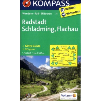Turistické mapy - Radstadt, Schladming, Flachau - Kompass 31
