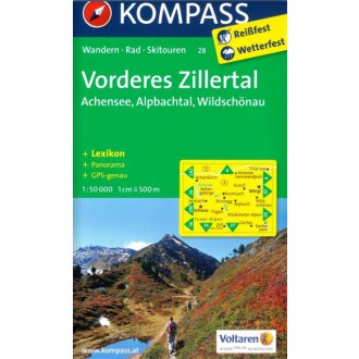 Turistické mapy - Vorderes Zillertal - Kompass 28