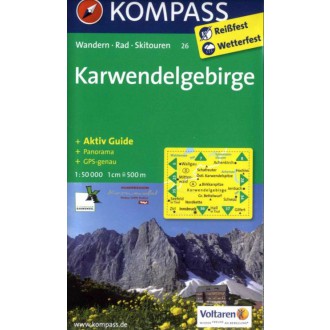 Turistické mapy - Karwendelgebirge - Kompass 26