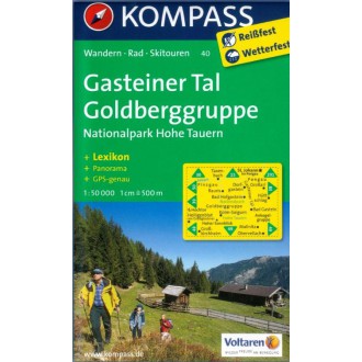 Turistické mapy - Gasteiner Tal, Goldberggruppe - Kompass 40