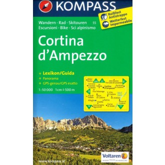 Turistické mapy - Cortina ď Ampezzo - Kompass 55