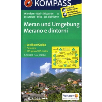 Turistické mapy - Meran, Merano - Kompass 53