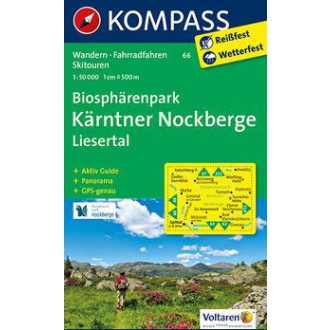 Turistické mapy - Nationalpark Nockberge, Liesertal - Kompass 66