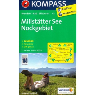 Turistické mapy - Millstätter See, Nockgebiet - Kompass 63