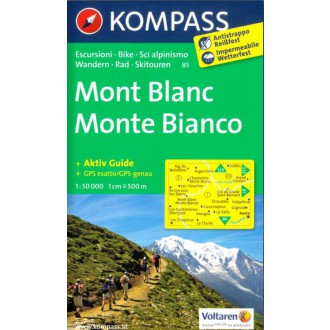 Turistické mapy - Mont Blanc - Kompass 85