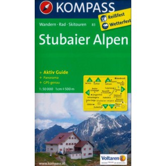 Turistické mapy - Stubaier Alpen - Kompass 83