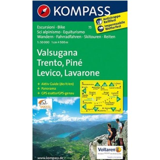 Turistické mapy - Valsugana, Trento, Pine - Kompass 75