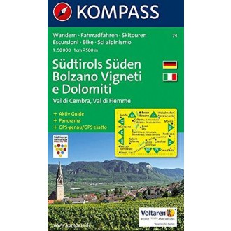 Turistické mapy - Südtirols Süd,Bolzano Vigneti e Dolomiti