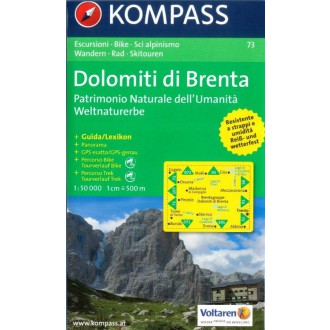 Turistické mapy - Dolomiti di Brenta - Kompass 73