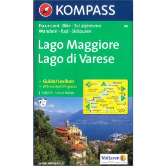 Turistické mapy - Lago Maggiore, Lago di Varese - Kompass 90