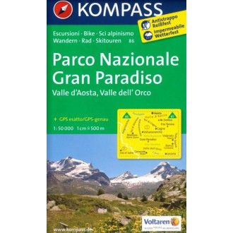 Turistické mapy - Parco Nazionale Gran Paradiso - Kompass 86
