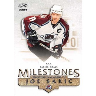 Insertní karty - Sakic Joe - 2003-04 Pacific Milestones No.2