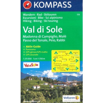 Turistické mapy - Val di Sole - Kompass 119