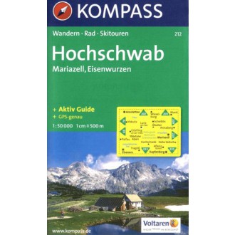Turistické mapy - Hochschwab, Mariazell - Kompass 212