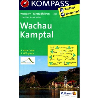 Turistické mapy - Wachau, Kamptal - Kompass 207
