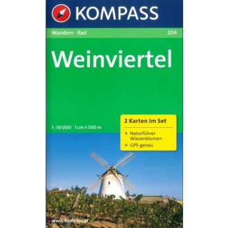 Turistické mapy - Weinviertel - set 2 map - Kompass 204