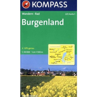 Turistické mapy - Burgenland - set 2 map - Kompass 227
