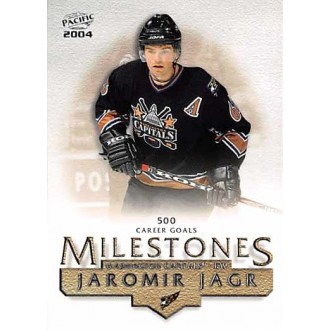 Insertní karty - Jágr Jaromír - 2003-04 Pacific Milestones No.8