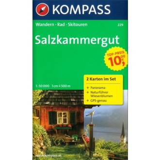 Turistické mapy - Salzkammergut - set 2 map - Kompass 229