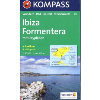 Turistické mapy - Ibiza, Formentera - Kompass 239