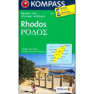 Turistické mapy - Rhodos - Kompass 248