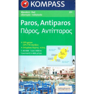 Turistické mapy - Paros, Antiparos - Kompass 251