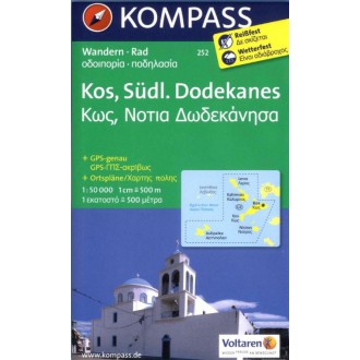 Turistické mapy - Kos Südlicher Dodekanes - Kompass 252