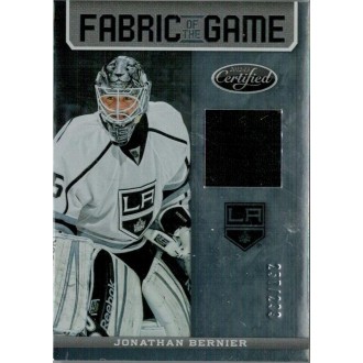 Jersey karty - Bernier Jonathan - 2012-13 Certified Fabric of the Game No.FOG-BER