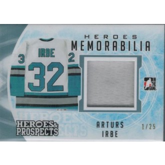 Jersey karty - Irbe Arturs - 2016-17 ITG Heroes and Prospects Heroes Memorabilia Platinum No.HM-04